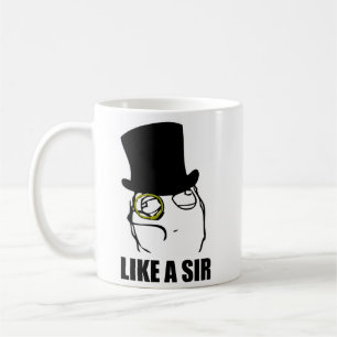 Taza De Café Como un sir Monocle Rage Face Meme