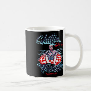 Taza De Café Como Un Verano Retro Felón Rosa Gracioso Trump 202
