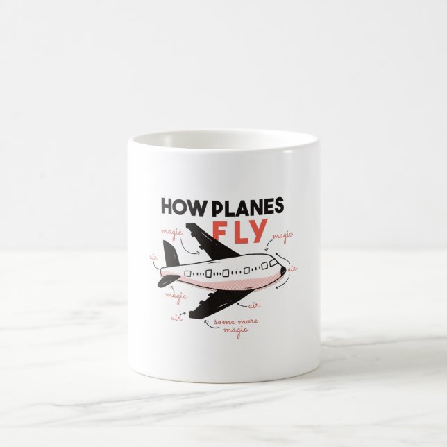 Taza De Café Cómo vuelan los aviones (Centro)