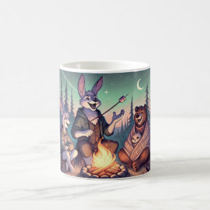 Taza De Café Cómodas historias de fuego - Conejo y oso bajo las