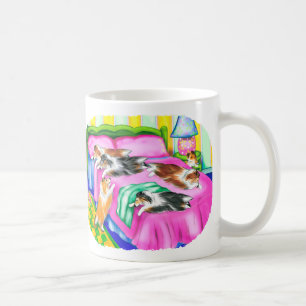 Taza De Café Comodidad rosada de Sheltie