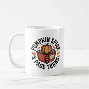 Taza De Café Cómodo libro de calabaza beige vintage