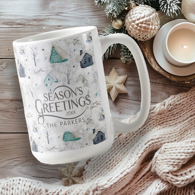 Taza De Café Cómodo Navidades del hogar ID985 Verde azulado (Subido por el creador)