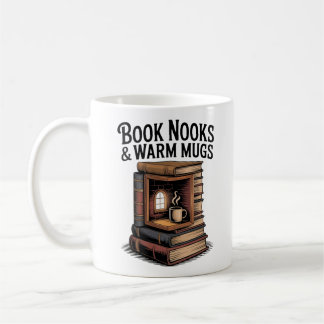 Taza De Café Cómodo rincón de libro y cosecha de vapor