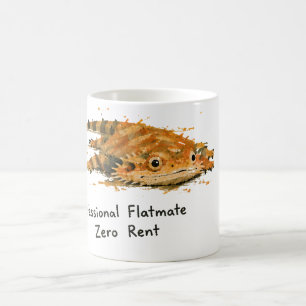 Taza De Café Compañero de piso profesional dragón barbudo con r