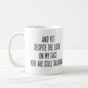 Taza De Café Compañero de trabajo divertido deja de hablar dich