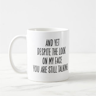 Taza De Café Compañero de trabajo divertido deja de hablar dich