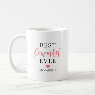 Taza De Café Compañero de trabajo personalizado el mejor jamás
