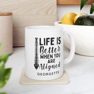 Taza De Café Compañero de trabajo quiropráctico La vida es mejo