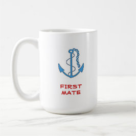 Taza De Café Compañero del ancla del barco primer