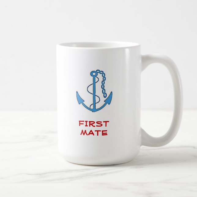 Taza De Café Compañero del ancla del barco primer (Derecha)