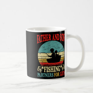 Taza De Café Compañeros de pesca vintage padre e hijo para toda