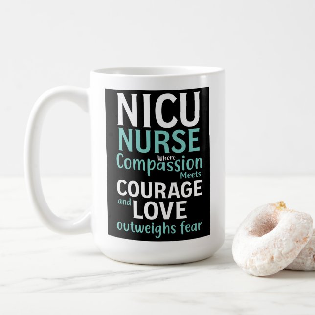 Taza De Café Compassion Meets Courage – Fearless & Kind (Con donut)