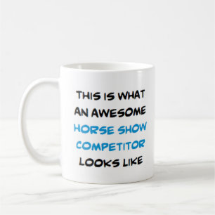 Taza De Café competidor de espectáculos de caballos, impresiona