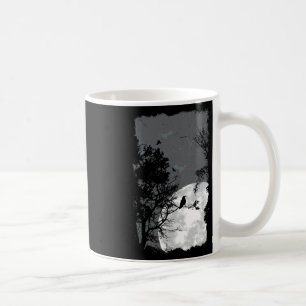 Taza De Café Completa tela de cuervo lúgubre de bosque vestuari