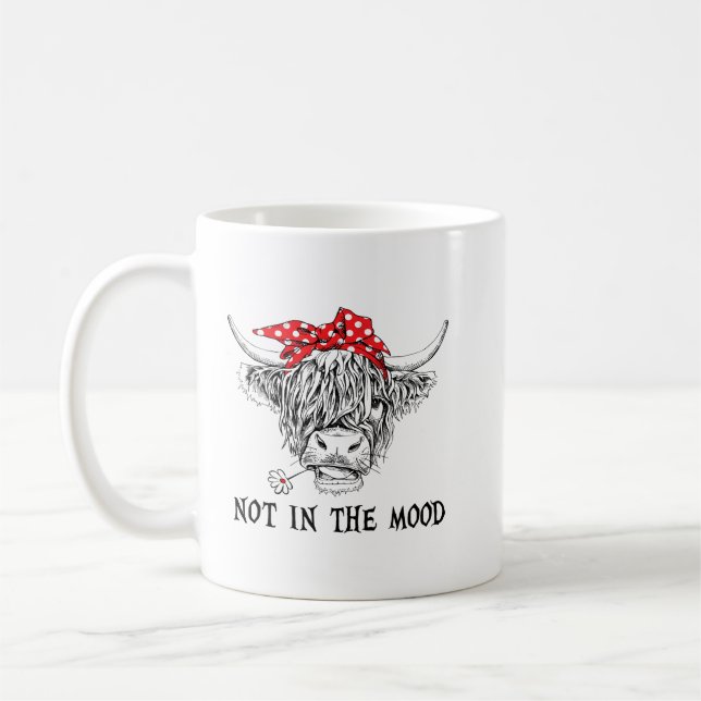 Taza De Café Cómplice De Vaca De Highland No En El Oeste De La  (Izquierda)