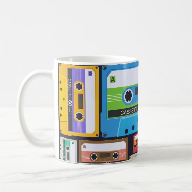 Taza De Café Composición abstracta de casetes compactos (Izquierda)