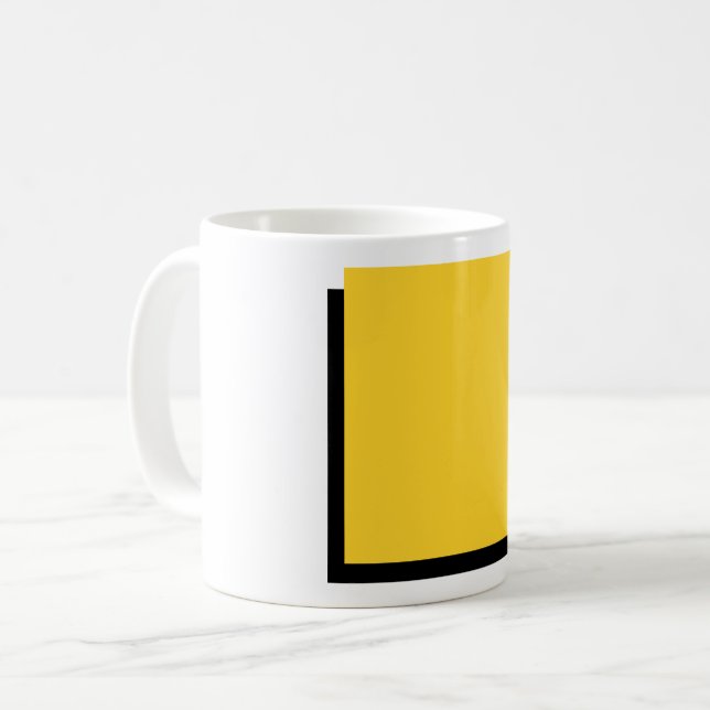Taza De Café Composición de arte Bauhaus Plaza amarilla (Anverso izquierdo)
