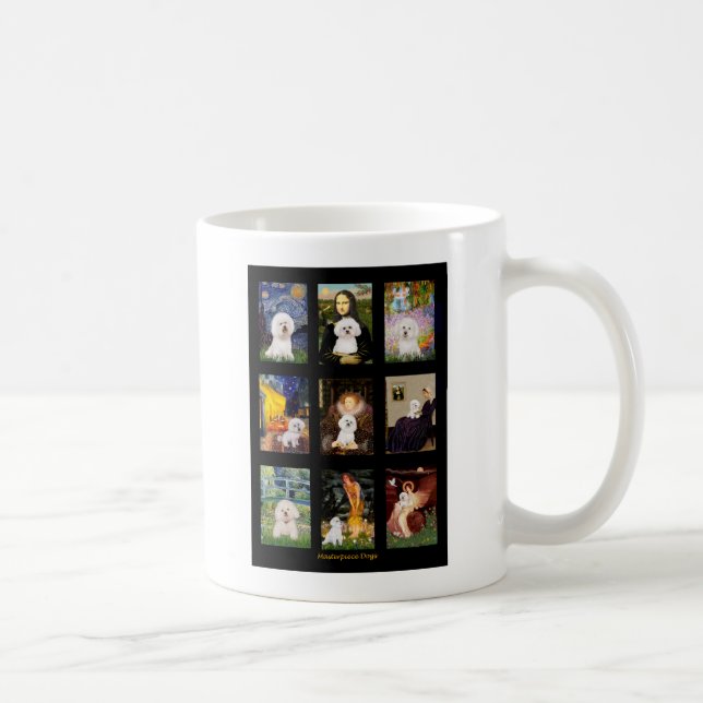 Taza De Café Composición de Bichon Frise de arte famoso (Derecha)