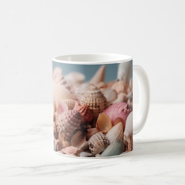 Taza De Café Composición de conchas de formas únicas (Anverso derecho)