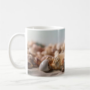 Taza De Café Composición de conchas de formas únicas