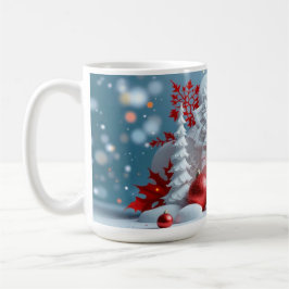 Taza De Café Composición de Flor de Invierno