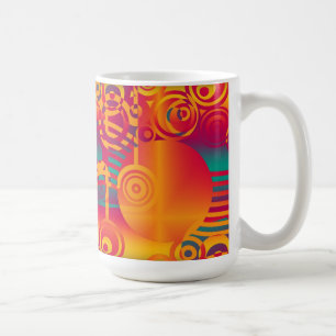 Taza De Café Composición de fondo - Círculo colorido moderno