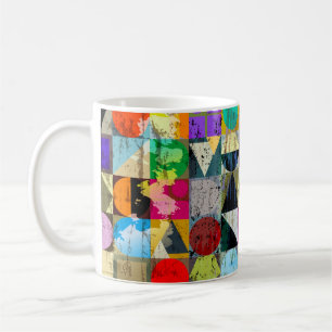 Taza De Café composición de fondo geométrico abstracto, con st