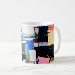 Taza De Café Composición de obra de arte abstracta