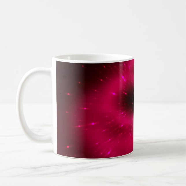 Taza De Café Composición fractal rosa abstracta. Explosión mági (Izquierda)