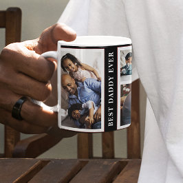 Taza De Café Composición personalizada de fotos de papi mejor