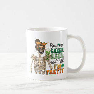 Taza De Café Compra cerveza verde - Skeleton   Día de San Patri