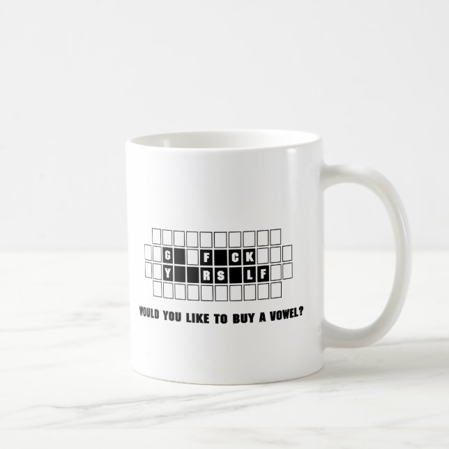 Taza De Café Compra divertida una vocal (Derecha)