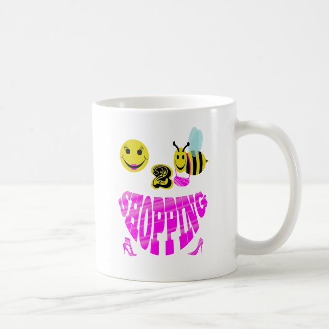 Taza De Café compras felices de 2 abejas (Derecha)