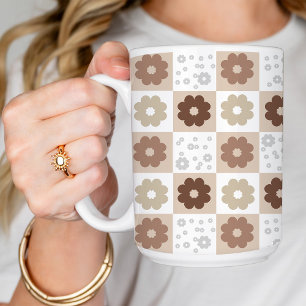 Taza De Café Comprobación de la Flor Boho