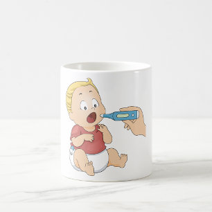 Taza De Café Comprobación de la temperatura del bebé Salud pedi