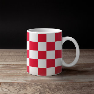 Taza De Café Comprobadores geométricos rojos croatas