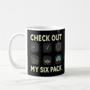 Taza De Café Comprobar el piloto de seis aviones
