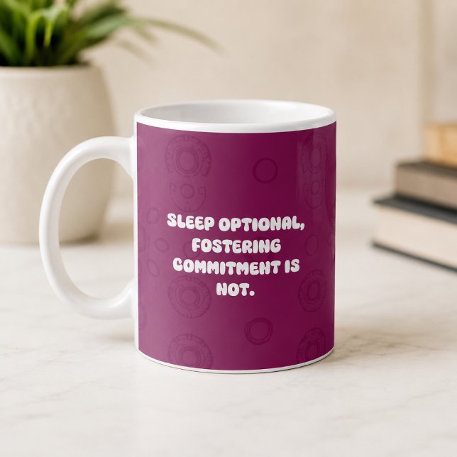 Taza De Café Compromiso de crianza con sueño opcional Vida de p (Subido por el creador)