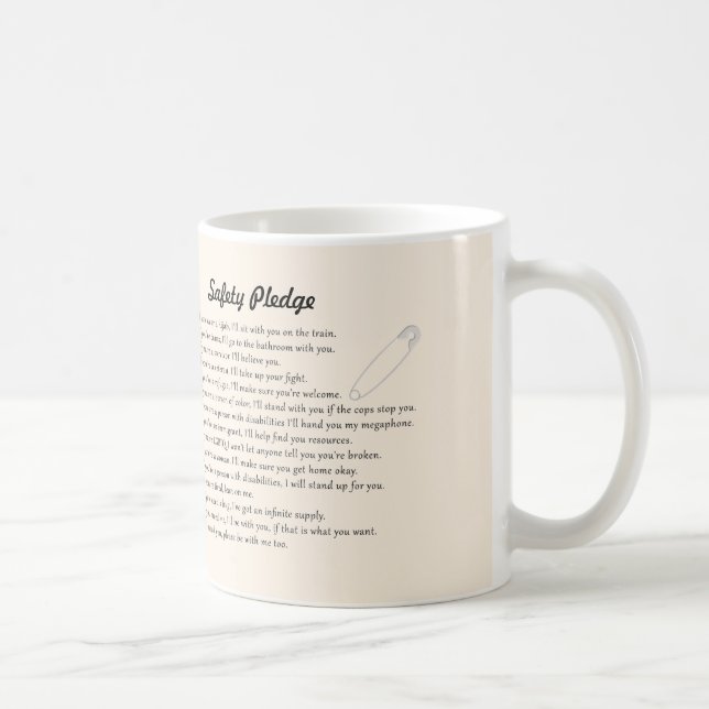 Taza De Café Compromiso de la seguridad (Derecha)