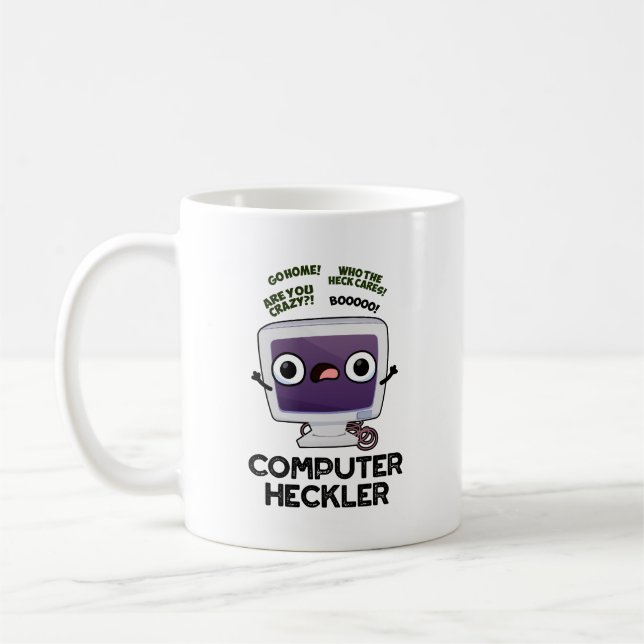 Taza De Café Computadora Heckler Funny Hacker Pun (Izquierda)