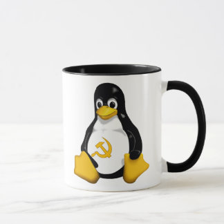 Taza de café comunista del pingüino (Linux)