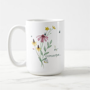 Taza De Café Comunque (con fiori; Italiano)