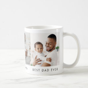 Taza de café con 3 fotos del mejor papá moderno