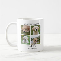 Taza de café con 8 fotos personalizadas de Retriev