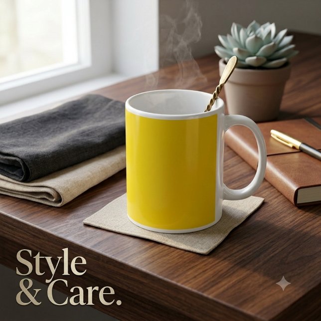 Taza de café con acento de oro personalizada regal (Personalized Gold Accent Coffee Mug Elegant Gift)