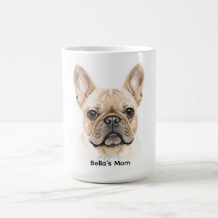 Taza de café con acuarela de Bulldog Francés neutr