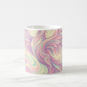Taza de café con alas de fénix abstractas en paste
