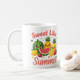 Taza de café con amigos afrutados dulces como el v