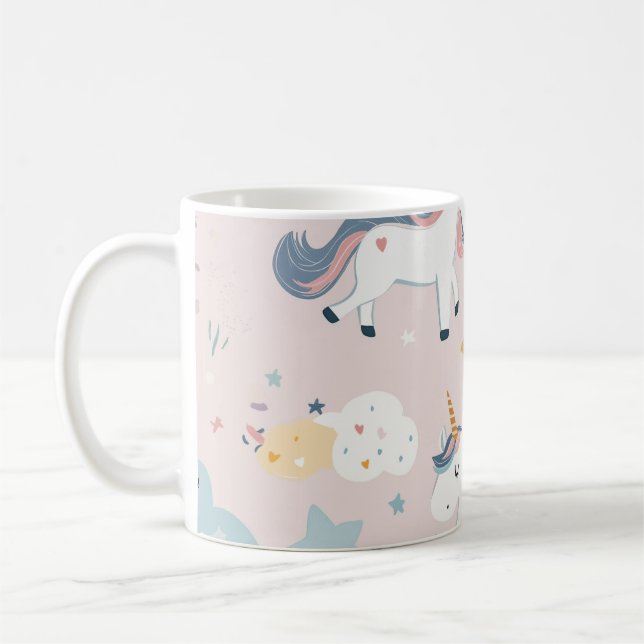 Taza De Café Con amigos de unicornio (Izquierda)